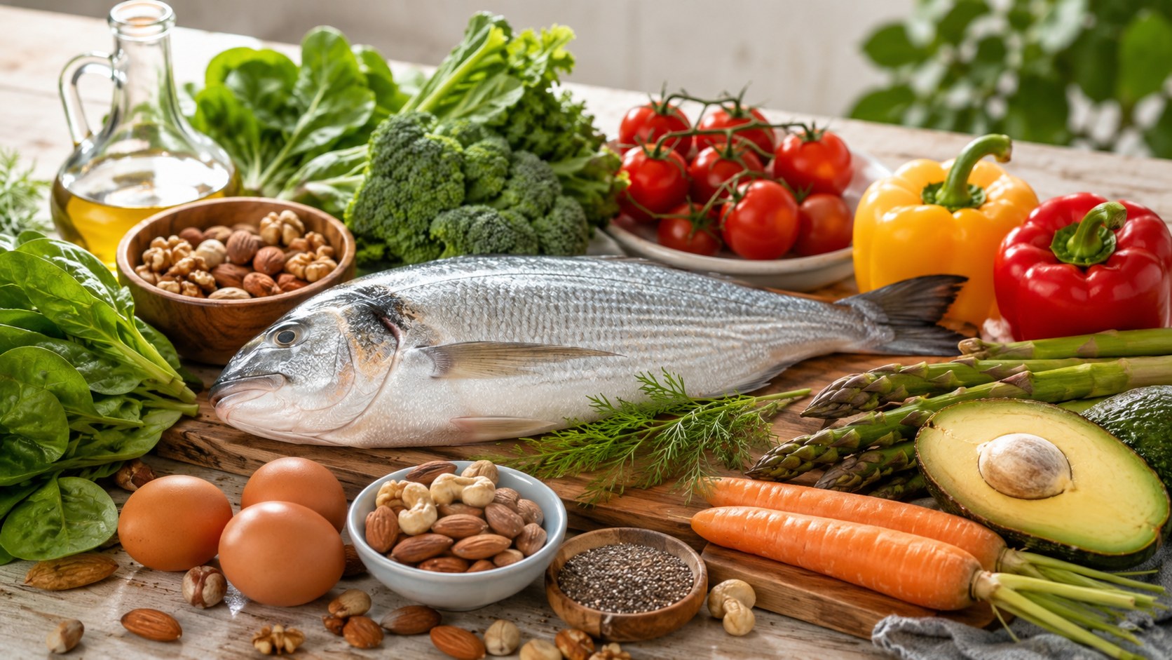 Продукты с белком, витаминами и минералами для кожи
