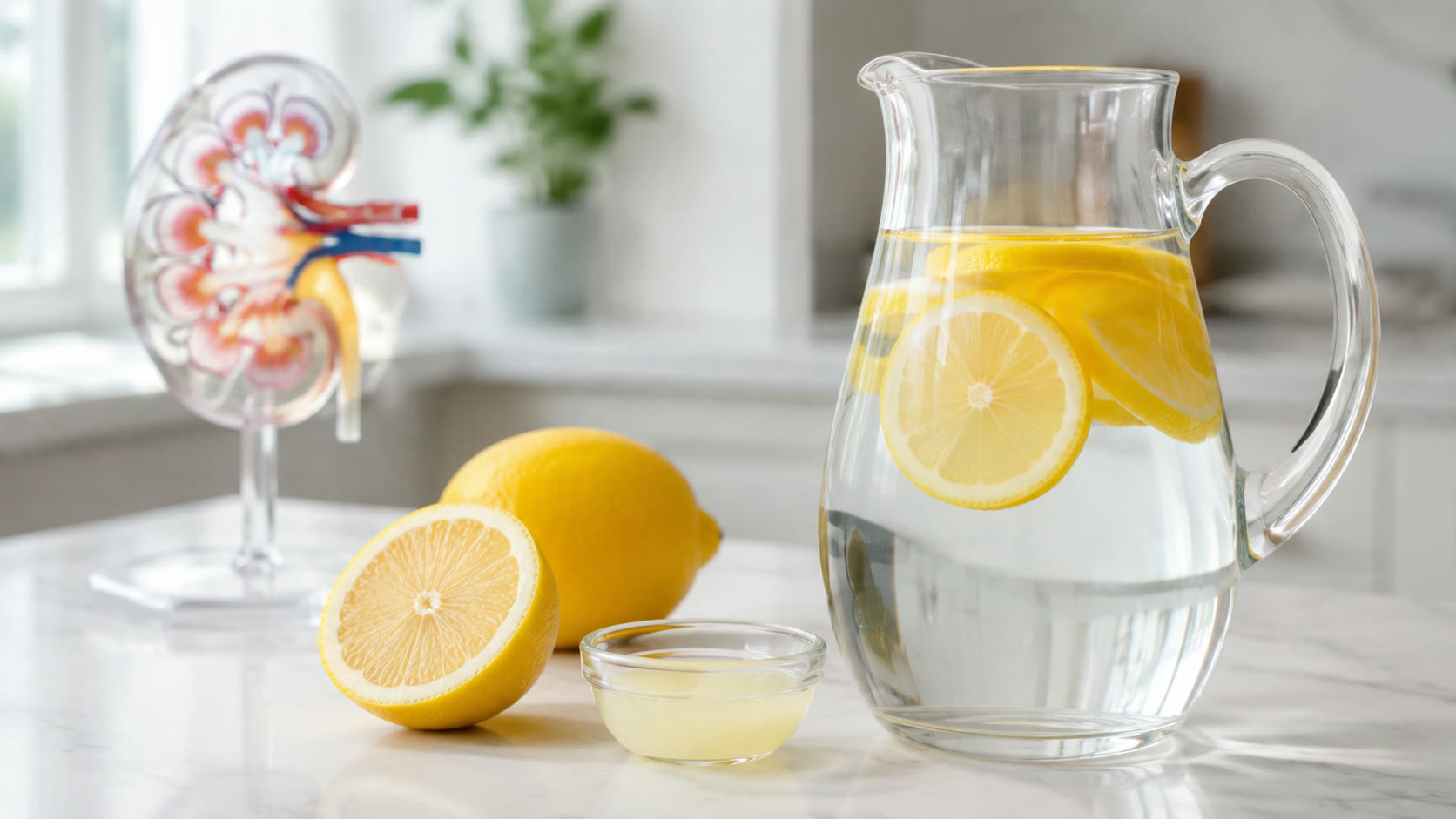 Лимонная вода и модель почки